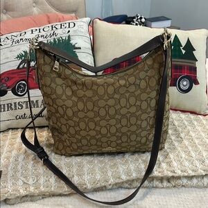 Coach Brown Signature Shoulder Bag